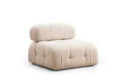 Atelier Del Sofa Rohová sedací souprava Bubble Cream Bouclette L1-O1-1R-PUF, Krémová