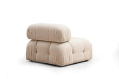 Atelier Del Sofa Rohová sedací souprava Bubble Cream Bouclette L1-O1-1R-PUF, Krémová