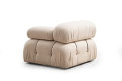 Atelier Del Sofa Rohová sedací souprava Bubble Cream Bouclette L1-O1-1R-PUF, Krémová