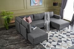 Atelier Del Sofa Rohová sedací souprava Efsun - Anthracite, Antracitová