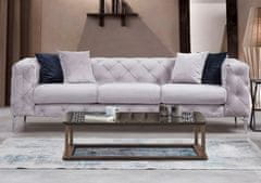 Atelier Del Sofa 3-místná pohovka Como - Light Grey, Světlá Šedá