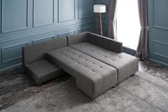 Atelier Del Sofa Rohová sedací souprava Manama Corner Sofa Bed Right - Anthracite, Antracitová