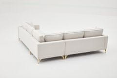 Atelier Del Sofa Rohová sedací souprava Berlin - Cream, Gold, Krémová, Zlatá