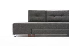 Atelier Del Sofa Rohová sedací souprava Manama Corner Sofa Bed Left - Anthracite, Antracitová