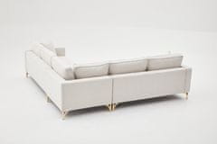 Atelier Del Sofa Rohová sedací souprava Berlin - Cream, Gold, Krémová, Zlatá