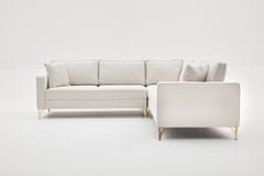 Atelier Del Sofa Rohová sedací souprava Berlin - Cream, Gold, Krémová, Zlatá