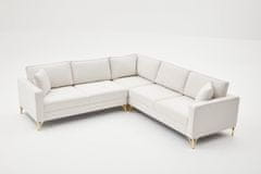 Atelier Del Sofa Rohová sedací souprava Berlin - Cream, Gold, Krémová, Zlatá