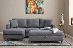 Atelier Del Sofa Rohová sedací souprava Eva Left - Grey, Šedá