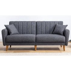 Atelier Del Sofa 3-místná pohovka Aqua - Dark Grey, Tmavá Šedá