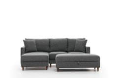 Atelier Del Sofa Rohová sedací souprava Eva Left - Grey, Šedá