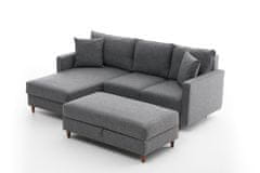 Atelier Del Sofa Rohová sedací souprava Eva Left - Grey, Šedá