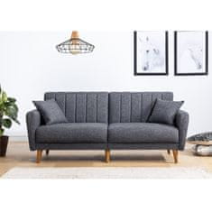 Atelier Del Sofa 3-místná pohovka Aqua - Dark Grey, Tmavá Šedá