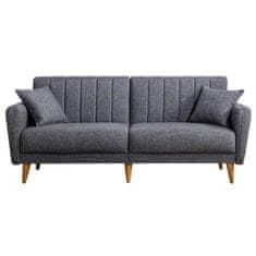 Atelier Del Sofa 3-místná pohovka Aqua - Dark Grey, Tmavá Šedá