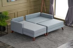 Atelier Del Sofa Rohová sedací souprava Bella Soft Mini Köşe Left - Blue, Modrá