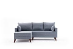 Atelier Del Sofa Rohová sedací souprava Bella Soft Mini Köşe Left - Blue, Modrá