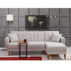 Atelier Del Sofa Rohová sedací souprava Aqua Corner Right - Cream, Krémová