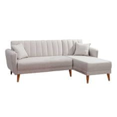 Atelier Del Sofa Rohová sedací souprava Aqua Corner Right - Cream, Krémová