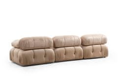 Atelier Del Sofa 3-místná pohovka Bubble 3 Seater ( L1-O1-1R) - Velvet, Krémová