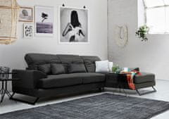 Atelier Del Sofa Rohová sedací souprava Frido Corner Right (L3+Chl), Antracitová