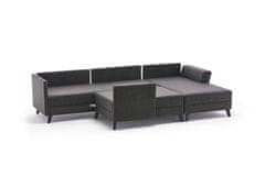 Atelier Del Sofa Rohová sedací souprava Eris - Anthracite, Antracitová