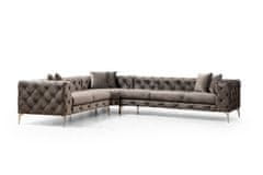 Atelier Del Sofa Rohová sedací souprava Como Left - Anthracite, Antracitová