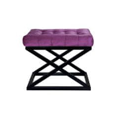 Atelier Del Sofa Taburet Capraz - Black, Purple, Černá, Purpurová