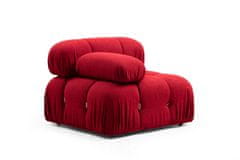 Atelier Del Sofa Rohová sedací souprava Bubble Corner ( L1-O1-1R -Puf) - Red, Červená