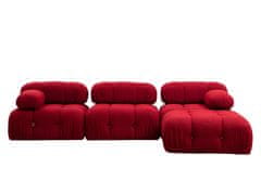 Atelier Del Sofa Rohová sedací souprava Bubble Corner ( L1-O1-1R -Puf) - Red, Červená