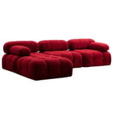 Atelier Del Sofa Rohová sedací souprava Bubble Corner ( L1-O1-1R -Puf) - Red, Červená