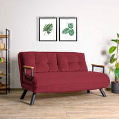 Atelier Del Sofa 2-místná pohovka Sando 2-Seater - Maroon, Kaštanová