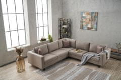 Atelier Del Sofa Rohová sedací souprava Kale Linen - Cream, Krémová