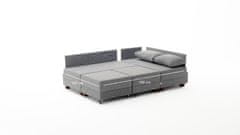 Atelier Del Sofa Rohová sedací souprava Fly Corner Sofa Bed Right- Grey, Šedá