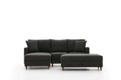 Atelier Del Sofa Rohová sedací souprava Eva Left - Anthracite, Antracitová