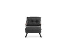 Atelier Del Sofa 1-místná pohovka Sando Single - Dark Grey, Tmavá Šedá