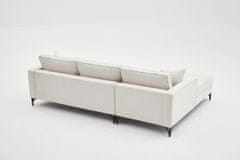 Atelier Del Sofa Rohová sedací souprava Berlin Left - Cream, Black, Krémová, Černá