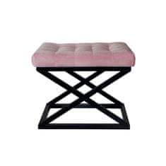 Atelier Del Sofa Taburet Capraz - Black, Pink, Černá, Růžová