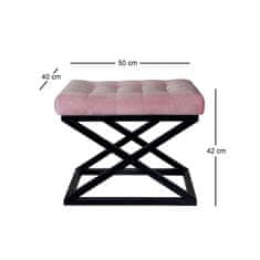 Atelier Del Sofa Taburet Capraz - Black, Pink, Černá, Růžová