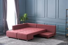 Atelier Del Sofa Rohová sedací souprava Manama Corner Sofa Bed Left - Claret Red, Červená