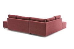 Atelier Del Sofa Rohová sedací souprava Manama Corner Sofa Bed Left - Claret Red, Červená