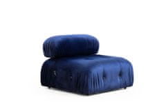 Atelier Del Sofa Rohová sedací souprava Bubble Velvet Blue L1-O1-1R-PUF, Modrá