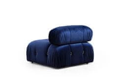 Atelier Del Sofa Rohová sedací souprava Bubble Velvet Blue L1-O1-1R-PUF, Modrá