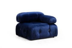 Atelier Del Sofa Rohová sedací souprava Bubble Velvet Blue L1-O1-1R-PUF, Modrá