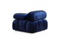 Atelier Del Sofa Rohová sedací souprava Bubble Velvet Blue L1-O1-1R-PUF, Modrá