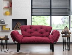 Atelier Del Sofa 2-místná pohovka Nitta - Maroon, Kaštanová