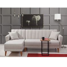 Atelier Del Sofa Rohová sedací souprava Aqua Corner Left - Cream, Krémová