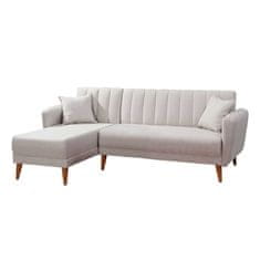 Atelier Del Sofa Rohová sedací souprava Aqua Corner Left - Cream, Krémová