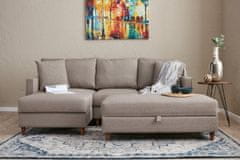 Atelier Del Sofa Rohová sedací souprava Eva Left - Cream, Krémová