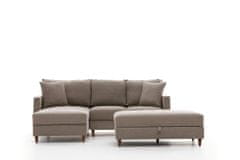 Atelier Del Sofa Rohová sedací souprava Eva Left - Cream, Krémová