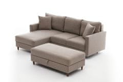 Atelier Del Sofa Rohová sedací souprava Eva Left - Cream, Krémová