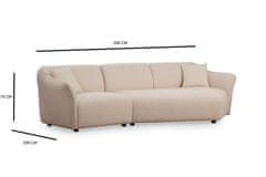 Atelier Del Sofa Rohová sedací souprava Mentıs Corner 6 (L1+2Xr), Krémová